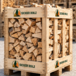 Brennholz im Holzrahmen – Kamin- und Ofenholz