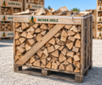 Hartholz-Brennholz 33 cm – Kaminholz auf Holzpalette