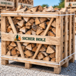 Hartholz-Brennholz 25–33 cm – Kaminholz im Holzrahmen