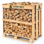 Kaminholz in Gitter-Holzkiste – Scheitlänge ca. 25–30 cm