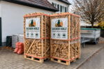 Brennholz Holzbox – 2er Set – Scheitlänge ca. 25–30 cm