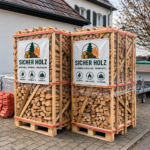Brennholz Holzbox – 2er Set – Scheitlänge ca. 25–30 cm