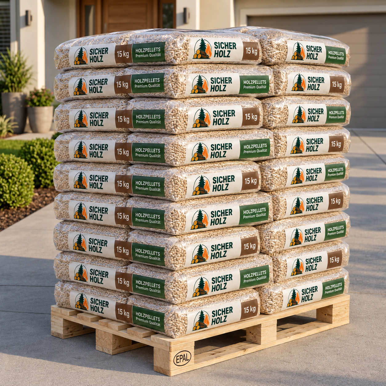 ChatGPT Image 11 sept. 2026, 23_57_18 Holzpellets Premium – Palette mit 15-kg-Säcken – Bild 1