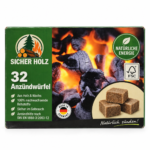Anzündwürfel aus Holz & Wachs – 32 Stück