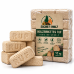 Holzbriketts RUF Premium – 10 kg – 100 % Naturholz