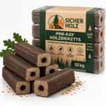 Pini-Kay Holzbriketts – 10 kg – Premium Naturholz