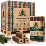Pini-Kay Holzbriketts – Palette – ca. 400 kg