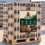 SICHER HOLZ Rund-Holzbriketts mit Loch – Palette 960 kg