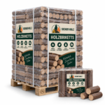 SICHER HOLZ Holzbriketts – Runde Premium-Briketts als Palettenware