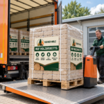 SICHER HOLZ RUF Holzbriketts – Premium Quaderbriketts auf EPAL-Palette