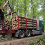 Stammholz – Fichtenrundholz als LKW-Ladung