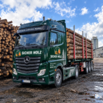 Stammholz – Fichtenrundholz als LKW-Ladung