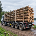 Starkes Stammholz – Nadelholz Langstämme per LKW