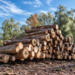 Rundholzpolter – Naturbelassenes Nadelholz für die Weiterverarbeitung